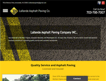 Tablet Screenshot of lallandeasphalt.com